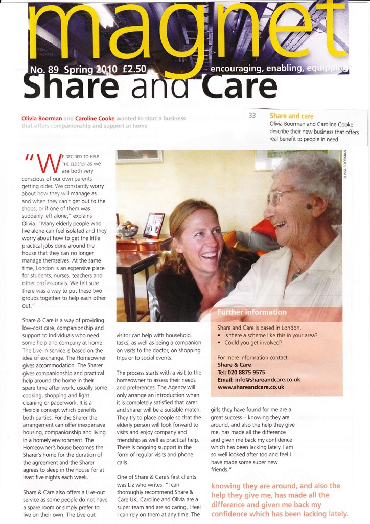 Share & Care in Magnet Magazine